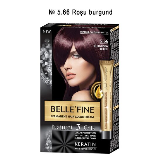 BELLE'FINE Vopsea de Păr Nr. 5.66