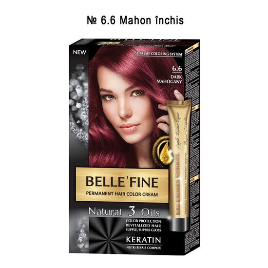 BELLE'FINE Vopsea de Păr Nr. 6.6