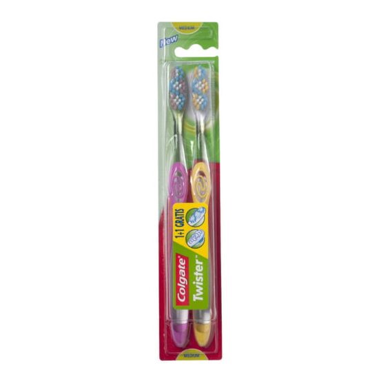 Colgate Periuta Dinti Twister Medium, set 2 bucati