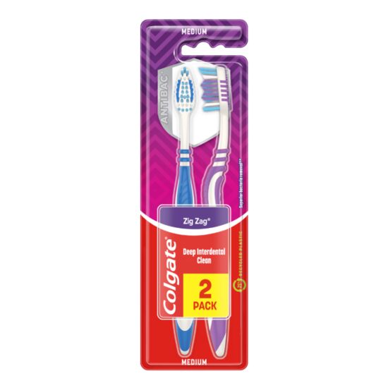 Pachet: periuta de dinti Colgate Zig Zag Medium 1+1