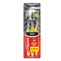 Pachet: 3 x Periuta de dinti Colgate ZigZag Charcoal cu peri de duritate medie