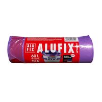 Alufix Saci menaj cu banda elastica fix 60L/10buc, LDPE 64x70cm, mov