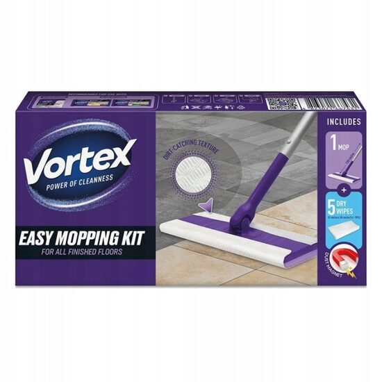 Vortex Easy Mopping Kit Mop + 5 Lavete Uscate