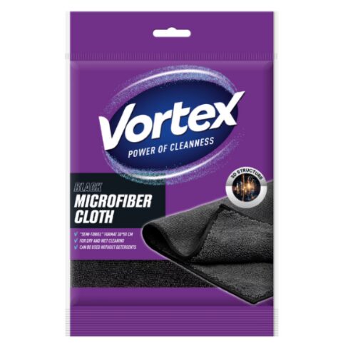 Vortex Lavetă din Microfibră Semi-Prosoape Neagră 30x50 cm