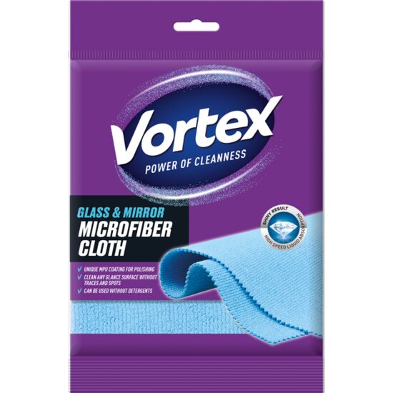 Vortex Lavetă din Microfibră pentru Sticlă și Oglinzi