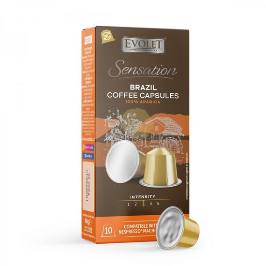 Capsule cafea Evolet Sensation Brazilia 10 capsule x 6g