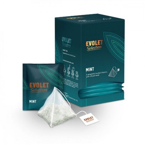 Ceai Evolet Selection Mentă, piramidă, 25 plicuri x 2.25g