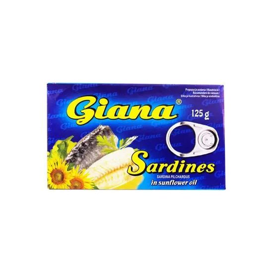 Conserva de sardine, in ulei de floarea-soarelui, Giana 125g