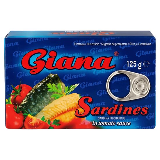 Conserva Sardine in sos tomat Giana, 125 g