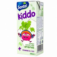 Bautura necarbogazoasa ananas si mango Santal Kiddo, 0.2l