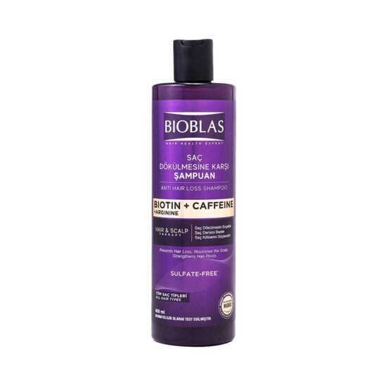 Șampon anticădere BioBlas pentru păr 400ml Biotin & Caffeine