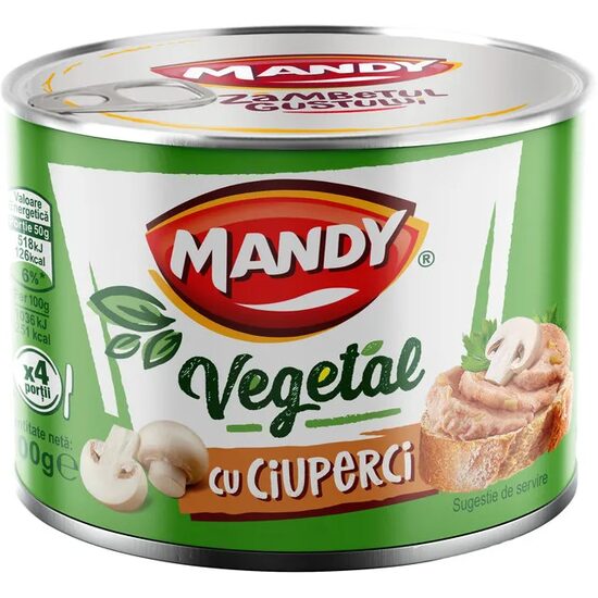 Mandy Pate vegetal cu ciuperci 200 g