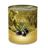 Măsline Negre Întregi Athena 140-180 – 400g