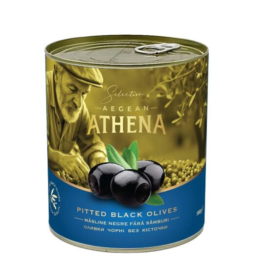 Măsline Negre Fără Sâmburi Athena – 360g