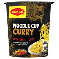 Preparat instant cu fidea si curry Maggi Noodle Cup, 63 g