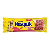 Baton de cereale cu gust de capsuni Nestle Nesquik Strawberry, 23.5 g, 16 buc.
