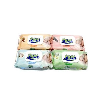 Servetele Umede, 64 bucati, Pure Premium, asortate