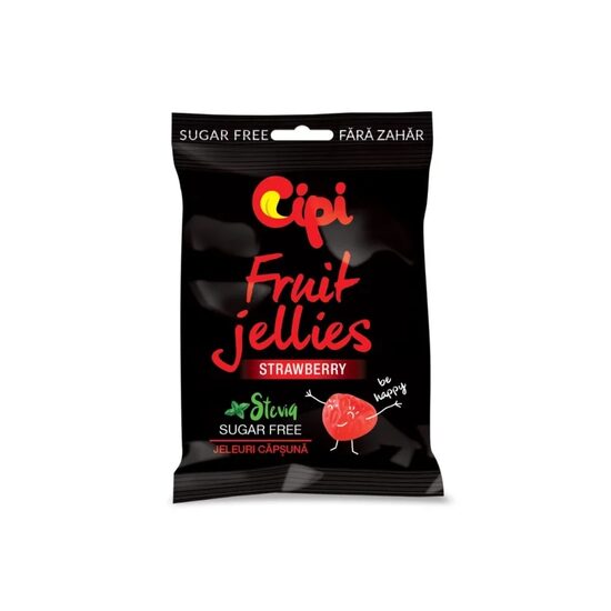 Jeleuri cu aroma de Capsuni si Stevia (fara zahar) 75g - Cipi
