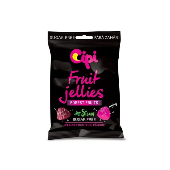 Jeleuri cu aroma de Fructe de Padure si Stevia (fara zahar) 75g - Cipi