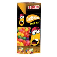 Jeleuri beans sour mix cu aroma fructata, 12 buc x 30 g, Bebeto