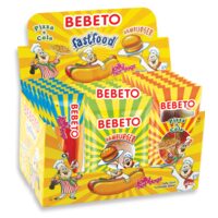 Jeleu gumat cu diverse forme cu aroma de fructe,30 g, Bebeto, 24 buc.