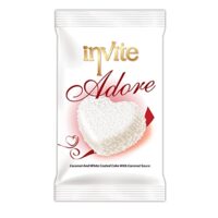Prajitura cu Fulgi de Cocos, 50 g, Invite Adore, 24 buc.