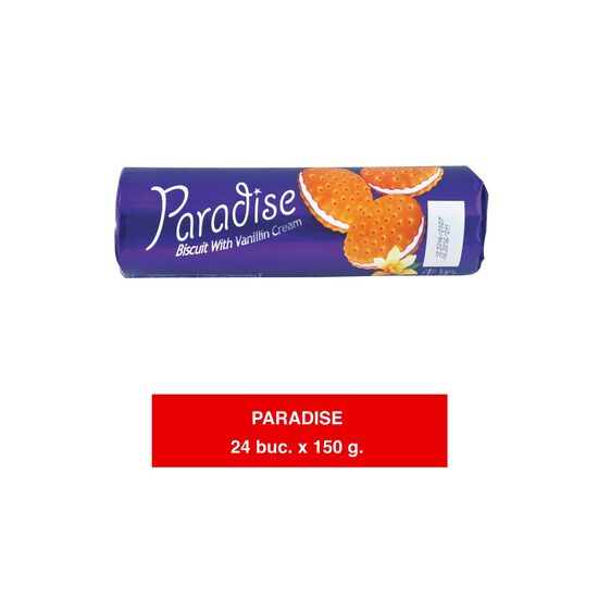 Biscuiți Paradise cu Cremă de Vanilie 150 g, 24 buc.