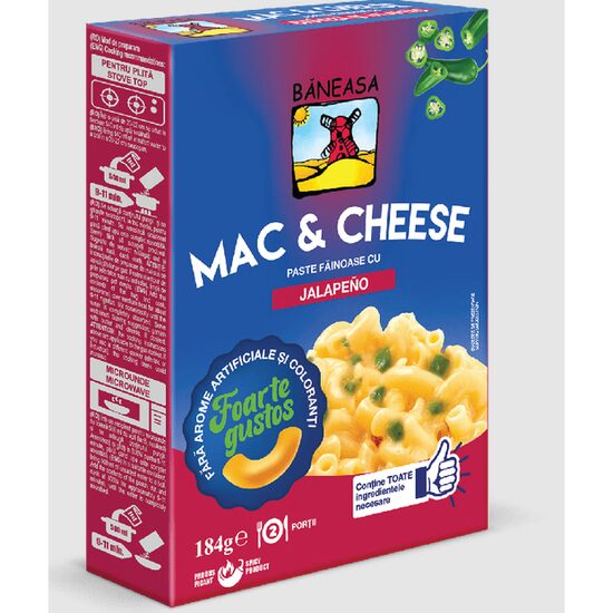 Băneasa Paste Mac & Cheese cu Jalapeño 184 g