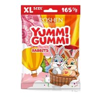 Jeleuri aroma fructe in forma iepure Roshen Yummi Gummi, 165g