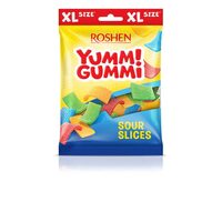 Jeleuri acrisoare aroma fructe Roshen Yummi Gummi Sour Slices, 165g