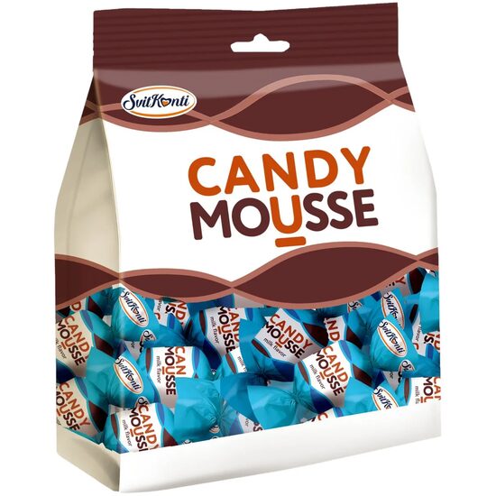 Bomboane cu aroma de lapte SvitKonti Candy Mousse, 250 g