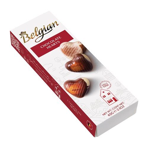 Praline de ciocolata The Belgian Chocolate Hearts 65g