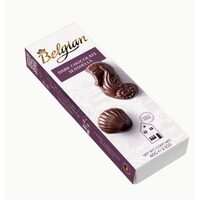 Bomboane de ciocolata amaruie The Belgian în forma de fructe de mare 60g