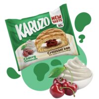 Karuzo Cherry Cheesecake Croissant – croissant cu cremă de cheesecake și cireșe, 82 g