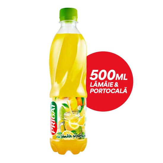 Prigat Lămâie-Portocale Băutură Răcoritoare Necarbogazoasă PET 0.5L SGR