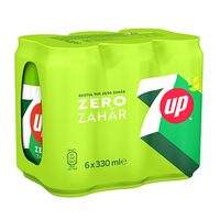 Băutură răcoritoare carbogazoasă 7UP Lemon Lime Zero Zahăr 0.33L doză SGR