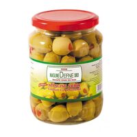 Masline verzi Defne, umplute cu gogosari, 720 ml