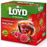 Loyd Warming Raspberry – Ceai de plante și fructe cu zmeură, scorțișoară și piper negru, 20 plicuri