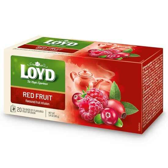 Loyd Red Fruits – Ceai de fructe cu fructe roșii, 20 plicuri