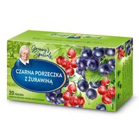 Grandma's Blackcurrant & Cranberry – Ceai de fructe cu coacăze negre și merișoare, 20 plicuri