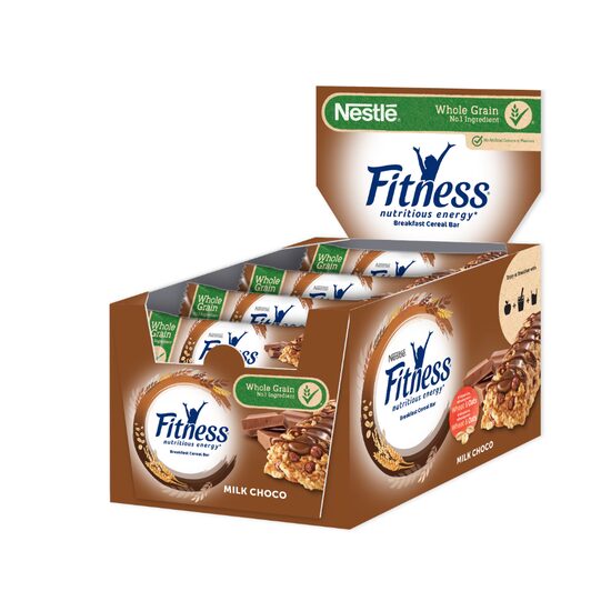 Baton de cereale Nestle Fitness ciocolata cu lapte, 16x22.5g