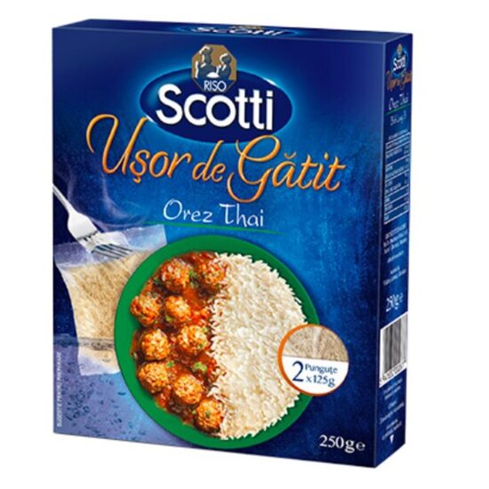 Orez usor de gatit thai lung 2x125g Riso Scotti, 250g
