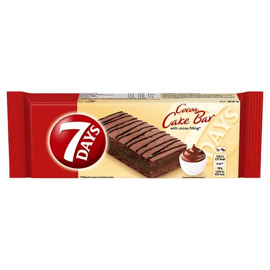 Prajitura cu glazura si crema cu cacao 7 Days, 30 g