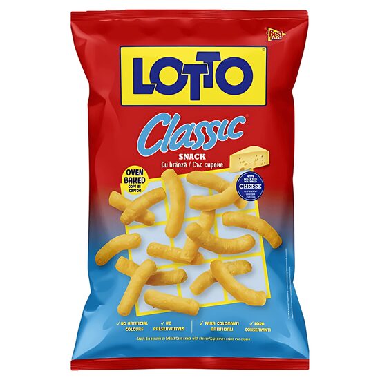 Pufuleti cu gust de cascaval Lotto Classic, 80 g