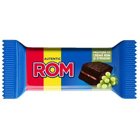 Prajitura cu blat pufos de cacao si crema de Struguri Rom, 35g