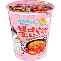 Buldak Hot Chicken Carbonara – Ramen Coreean Picant la Cupă, 80 g