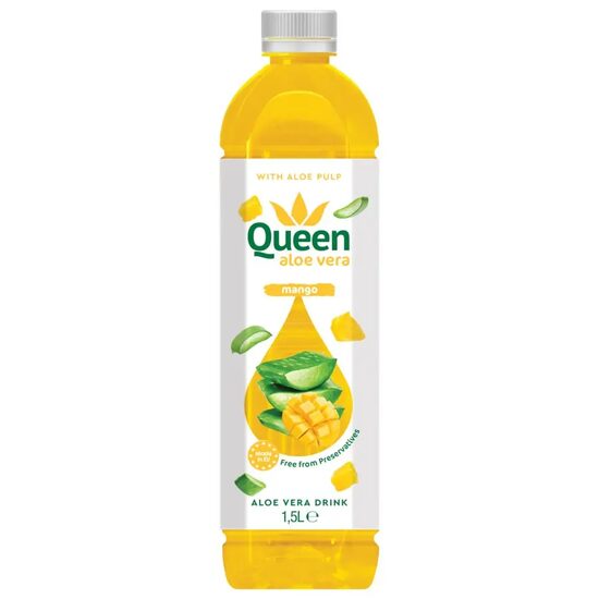 Bautura racoritoare necarbogazoasa Queen Aloe Vera cu mango, 1.5L, SGR