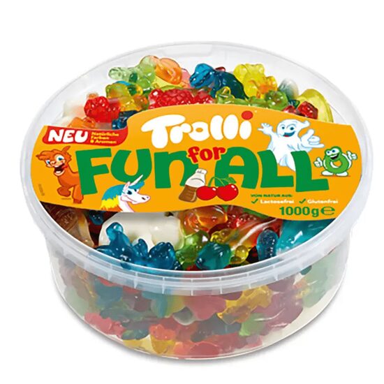 Jeleuri gumate cu aroma de fructe Trolli Fun For all, 1000g