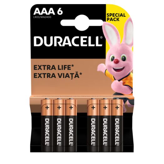 DURACELL Baterii Basic AAA K6 R6 (6 buc.)