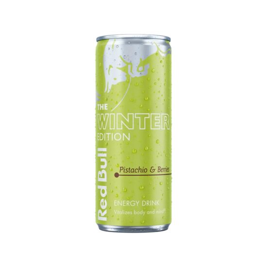 Bautura energizanta Red Bull Ediție de iarnă Fistic și fructe de pădure 250 ml, doza, SGR